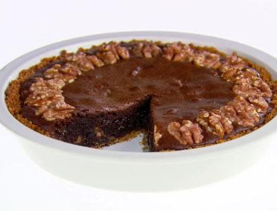 Chocolate Brownie-Walnut Pie